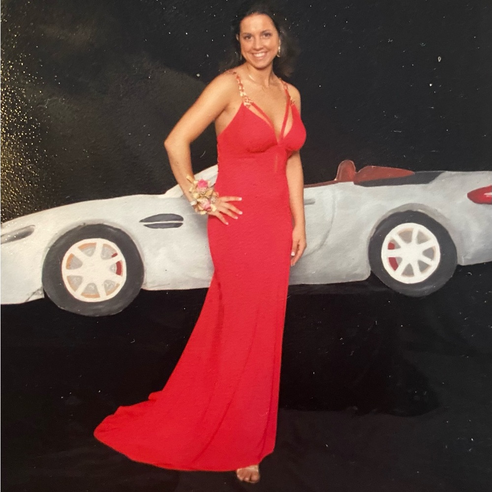 Hot Pink Jeweled Formal/Prom dress w/matching earrings!